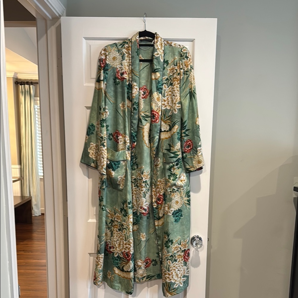 Floral Satin Robe